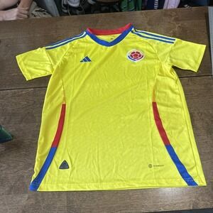 Mens Adidas Aeroready Yellow 2024 Columbia National Soccer Team Jersey Size S